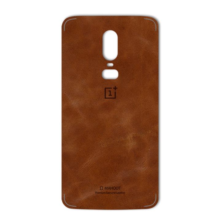 برچسب تزئینی ماهوت مدل Buffalo Leather مناسب برای گوشی OnePlus 6 MAHOOT Buffalo Leather Special Sticker for OnePlus 6
